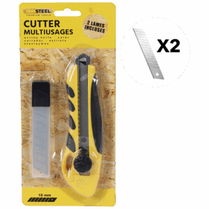 Cutter avec étui et 2 lames de rechange MAN STEEL