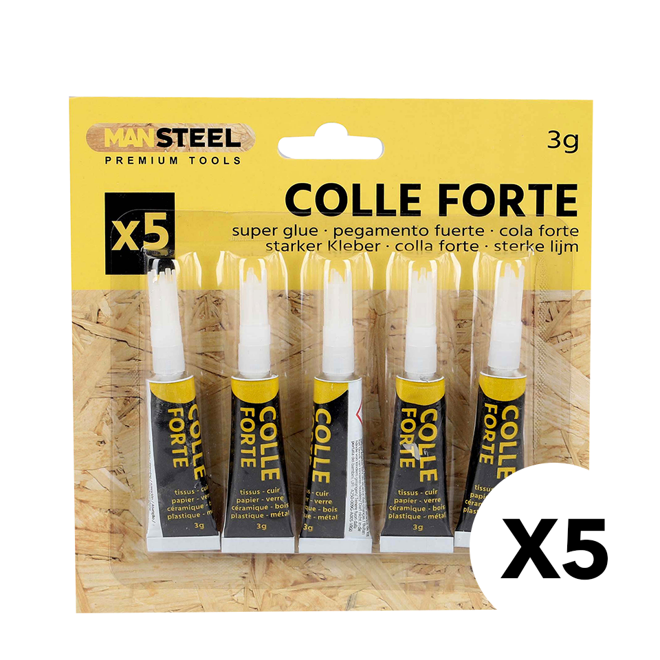 Set de 5 colles fortes MAN STEEL