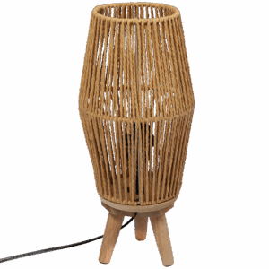 Lampe en corde et bois NATURAL LIVING