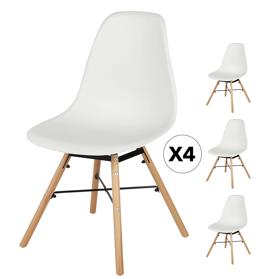 Set de 4 chaises scandinaves URBAN LIVING – Image 2