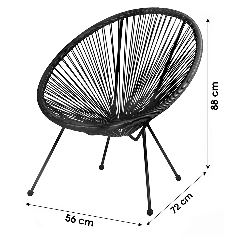 Fauteuil en résine et acier SUNNYDAYS – Image 4