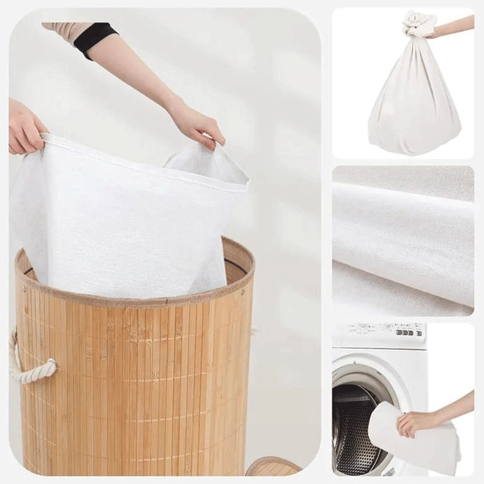 Panier à linge bambou avec couvercle BAMBOU&CO – Image 2