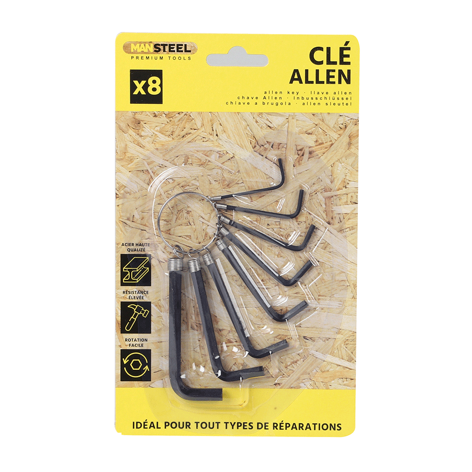 Set de 8 clefs allen MAN STEEL – Image 2
