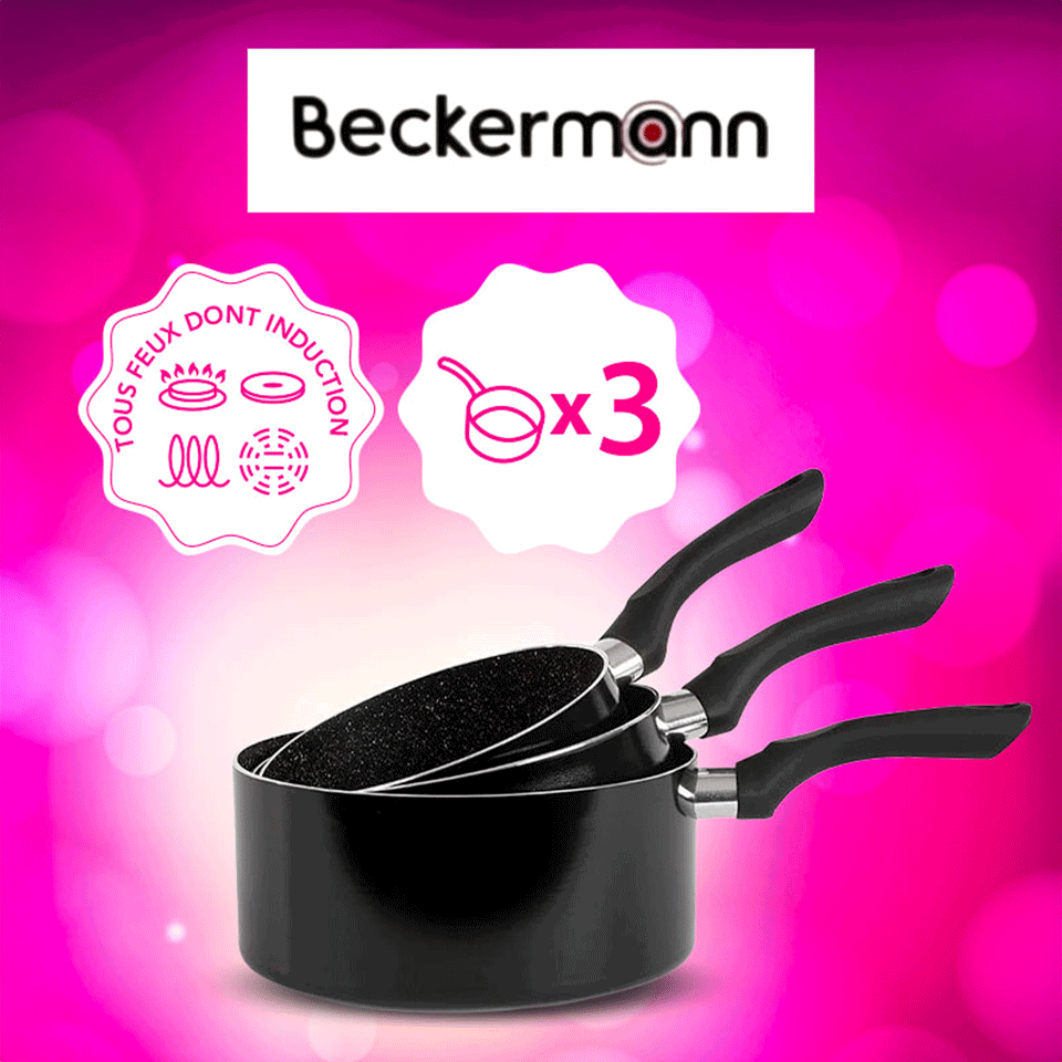 Set de 3 casseroles tous feux dont Induction BECKERMANN – Image 4