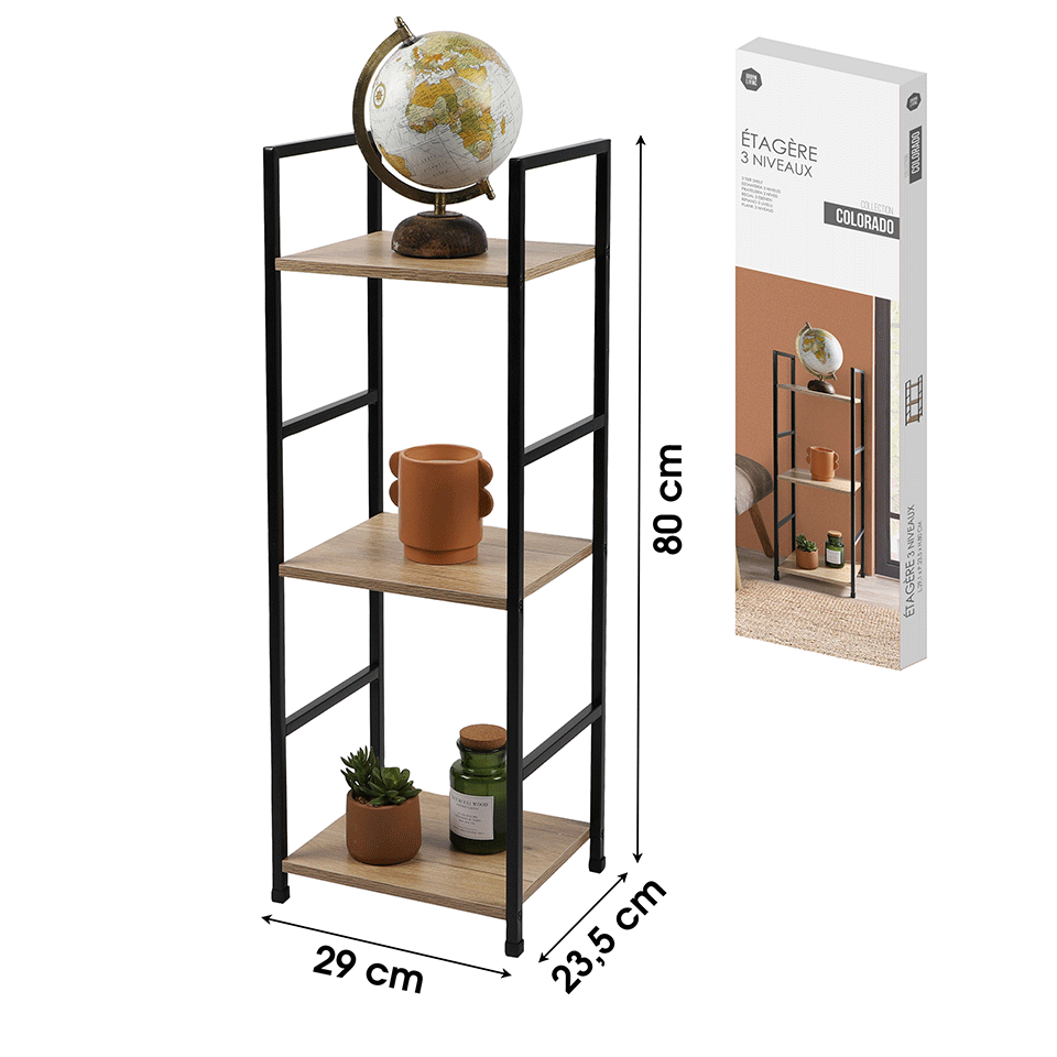 Étagère design 3 niveaux URBAN LIVING – Image 2