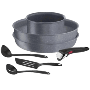 Batterie de cuisine 7 pièces avec poignée amovible tous feux dont Induction TEFAL