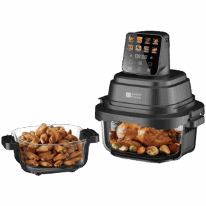 Friteuse Crispy Air Fryer (sans huile) portable avec double compartiments en verre Swiss ProLine