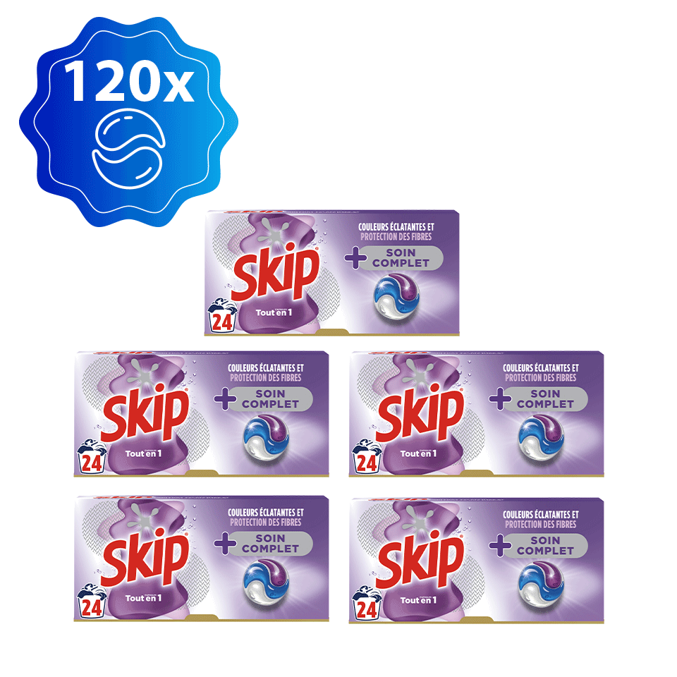 Set de 120 capsules pour la lessive SKIP
