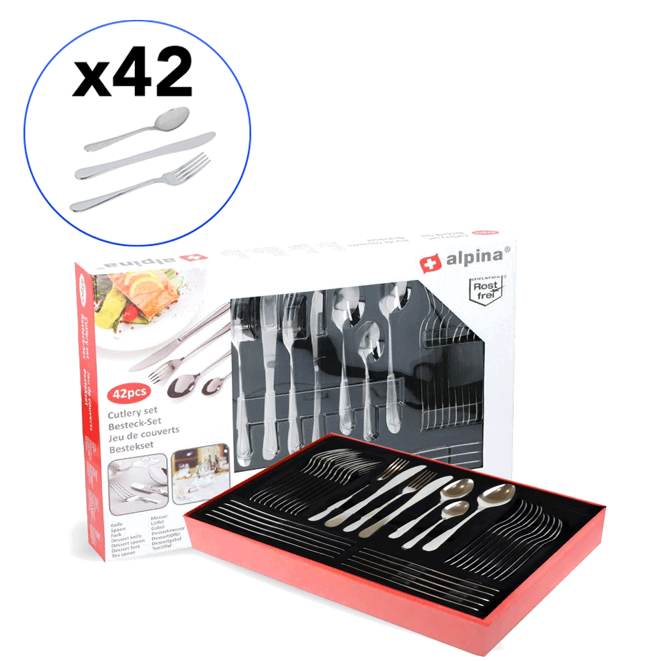 Set de 42 couverts haute qualité ALPINA