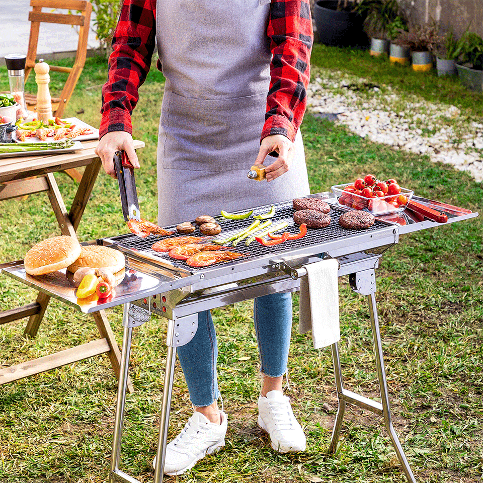 Barbecue en inox pliable et portable InnovaGoods