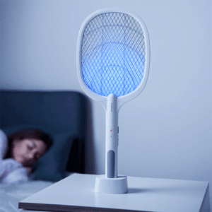 Raquette 2en1 anti-insectes rechargeable avec Lumière UV InnovaGoods
