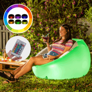 Fauteuil gonflable avec LED multicolore et télécommande InnovaGoods