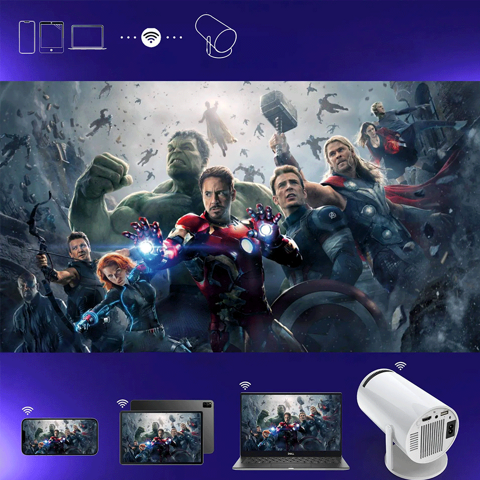Projecteur connecté haute définition 4K (Application Netflix, Youtube, Amazon) Swiss ProLine – Image 7