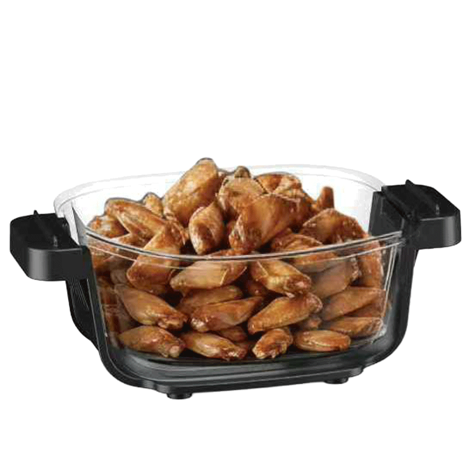 Friteuse Crispy Air Fryer (sans huile) portable avec double compartiments en verre Swiss ProLine – Image 3