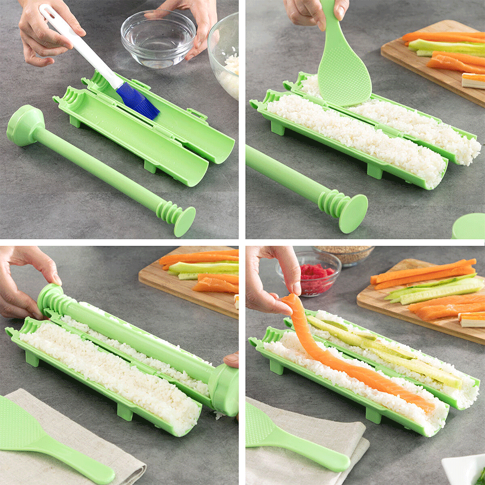 Set 3 pièces pour sushi avec recettes InnovaGoods – Image 3
