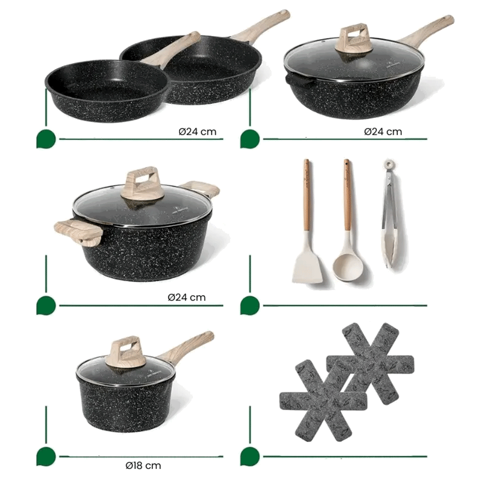 Batterie de cuisine 13 pièces (tous feux dont induction) JUST PERFECTO – Image 4