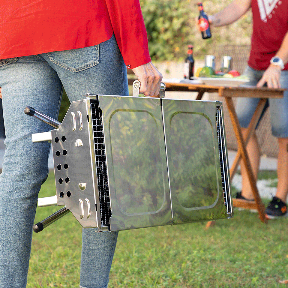Barbecue en inox pliable et portable InnovaGoods – Image 4