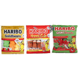Coussin 2en1 avec 4 ou 5 peluches HARIBO