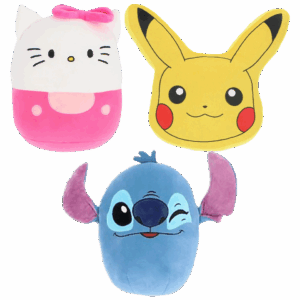 Coussin peluche pour enfant (POKEMON - HELLO KITTY - STITCH)