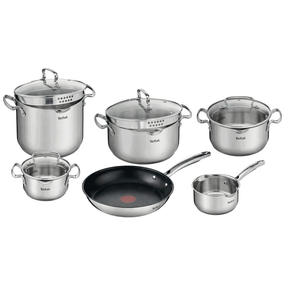Batterie de cuisine 10 pièces tous feux dont Induction TEFAL