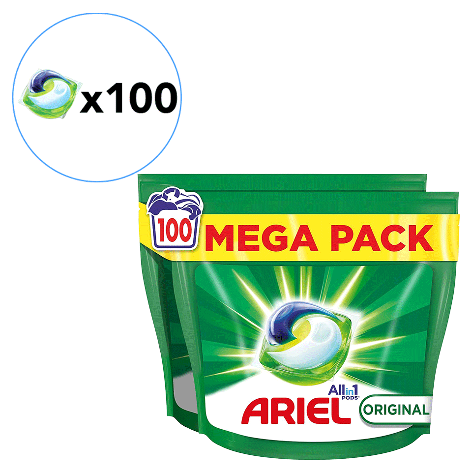Set de 100 capsules pour la lessive ARIEL