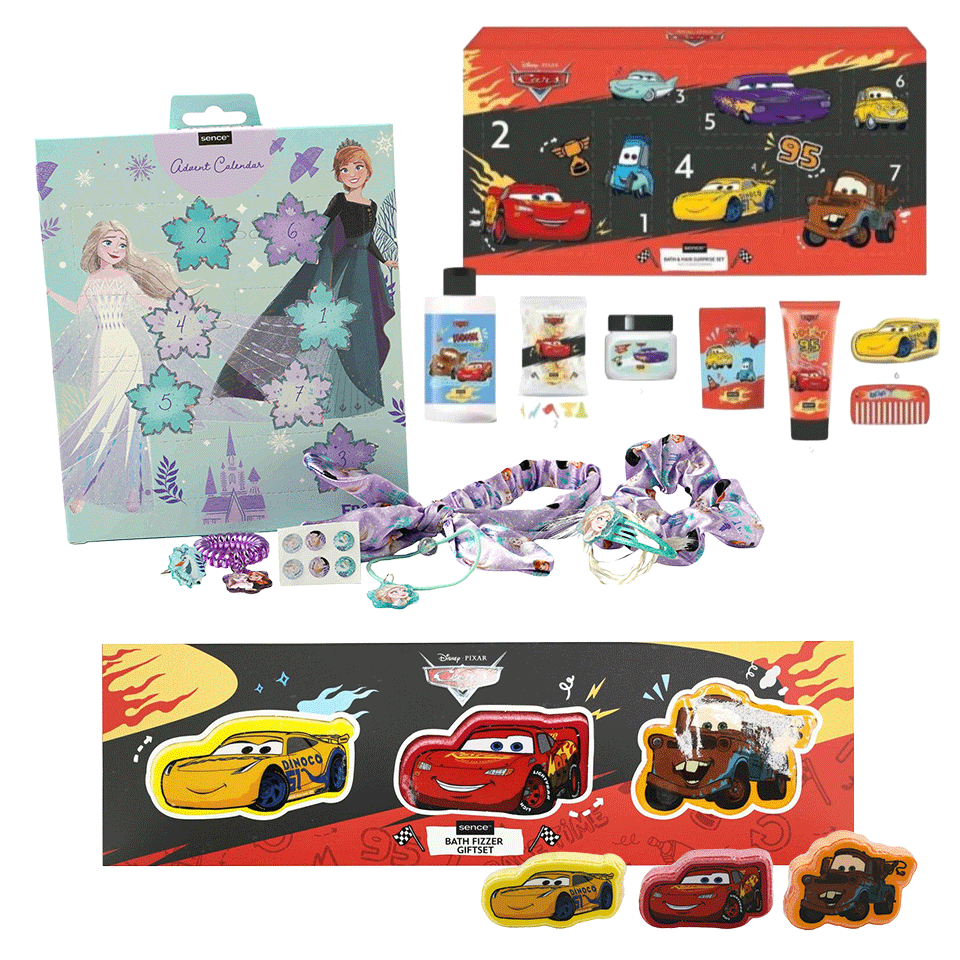 Coffret cadeau pour enfant (CARS - Reine des Neiges)