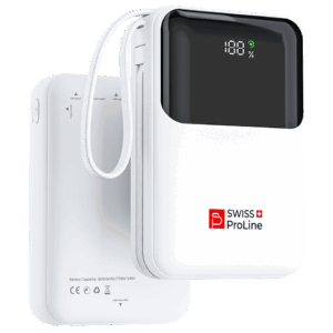 Batterie portable rapide 20'000 mAh avec câble intégré