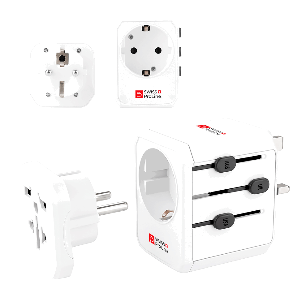 Adaptateur de voyage universel compatible dans 200 pays Swiss ProLine – Image 3