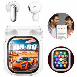 Écouteurs-Traducteur révolutionnaire 3en1 sans fil Bluetooth avec écran tactile Swiss ProLine