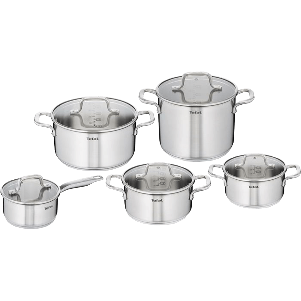 Batterie de cuisine 10 pièces avec poignée amovible TEFAL