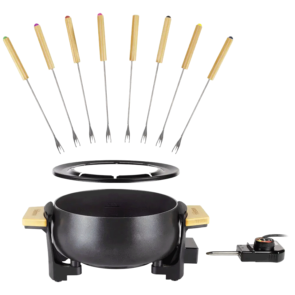 Caquelon à Fondue avec 8 fourchettes TRISTAR