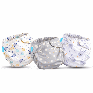 Set de 3 couches lavables et réutilisables avec 25 protections PAMPERS (3-16kg)