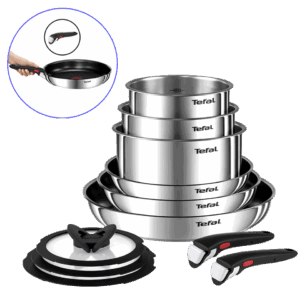 Batterie de cuisine 11 pièces avec poignée amovible TEFAL