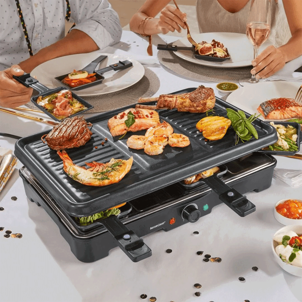 Appareil 2en1 raclette et grill 8 personnes SILVERCREST – Image 2